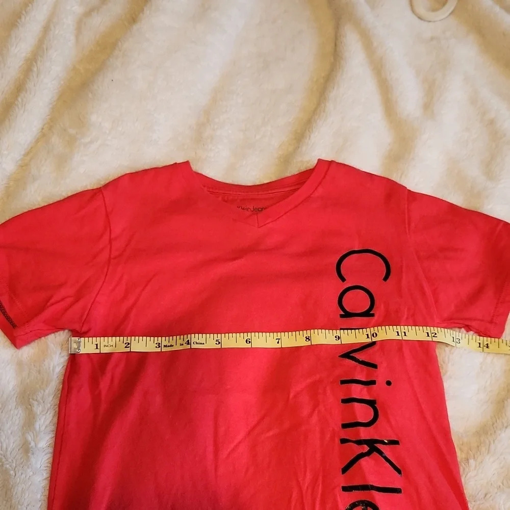 Calvin Klein Red Tee Shirt - Picture 10 of 11